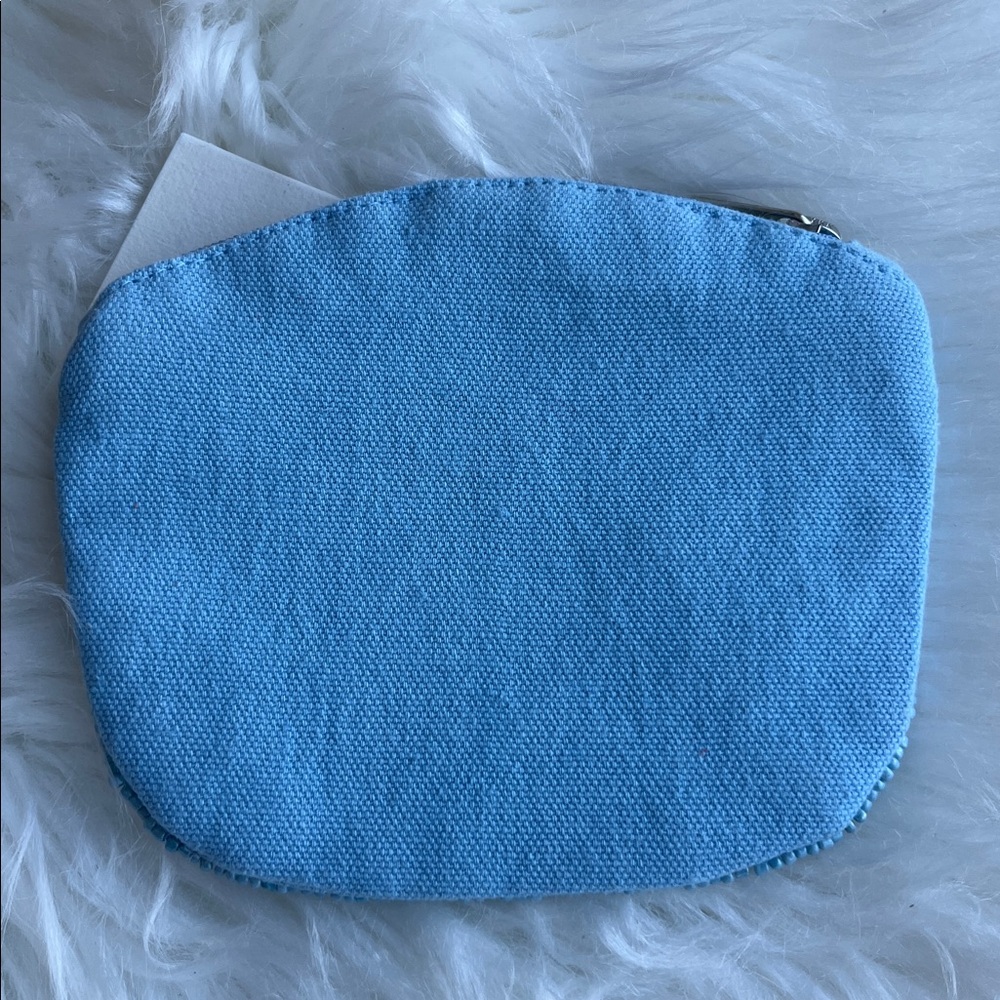 🆕 Free People Swan Lake Beaded Wallet Coin Pouch Blue - Picture 4 of 10